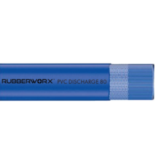 Blue PVC Water Discharge Hose - Resistant to Chemicals, 1.5" ID x 1.73" OD, Lightweight & Textile Reinforced for Industrial, Construction & Agricultural Use. (, 80 PSI, -5°F to 170°F, 0.08 lbs/ft)