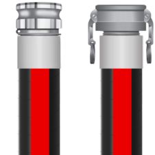 2001-0600-0240-AL-CXE Nitrile Petroleum Transfer Hose – 6" ID x 6.69" OD, 150 PSI, Steel Helix, Textile Reinforced, -22°F to 180°F