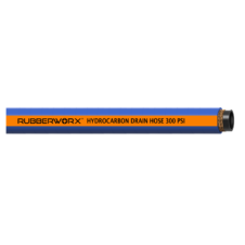 Heavy Duty Wire Reinforced Hose for Hot Hydrocarbon Drain | Nitrile Tube, CPE Cover, 300°F Continuous Service | 1" ID, 1.45" OD, 300 psi