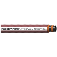 Heavy-Duty Chemical Suction and Discharge Hose |  CPE Tube | Steel Helix | Textile Reinforcement | -45°F to 275°F Temperature | 3" ID x 3.7" OD | 150 psi