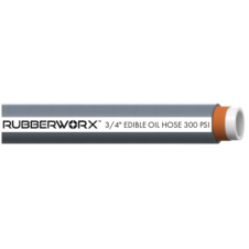 High Temp Resistant Nitrile Hose for Edible Oil Transfer | 0.5 In. x 50 Ft. | White Nitrile Tube & Wire Braid Reinforcement | -40°F to 350°F Temperature | 300 PSI Pressure Rating | Burst Safety Factor 04:01:00 | Bend Radius 6 | F020105-050