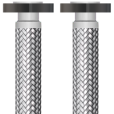 Flexible Stainless Steel Hose w/ Carbon Flanges - 2" ID, 700 PSI, 29 Vacuum Rating, 8" Bend Radius