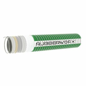Flexible Heavy-Duty Composite Water Suction Hose - 2" ID, 200 psi, -40°F to 212°F - Ideal for Dewatering and Sewer Bypass - Natural Polypropylene Tube, Galvanized Inner Helix, Reinforced with POLYFIBER