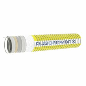 Chemical Transfer Composite Hose - Heavy Duty Suction & Discharge - Natural Polypropylene Tube - POLYFIBER Reinforcement - 1" x 1.12" - 250 PSI